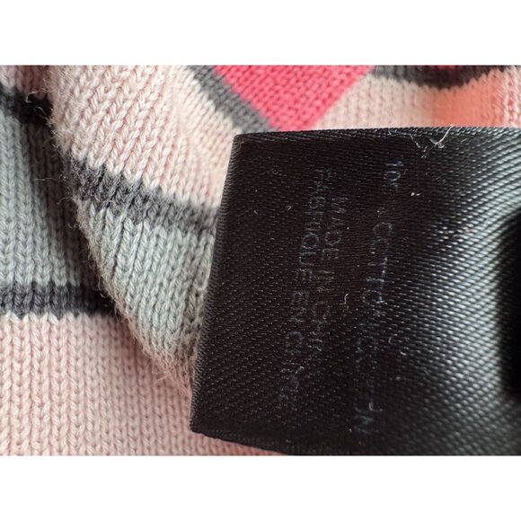Marc Jacobs Bright Multi Stripe Sweater Boat Neck Cotton Women Medium - Picture 6 of 13